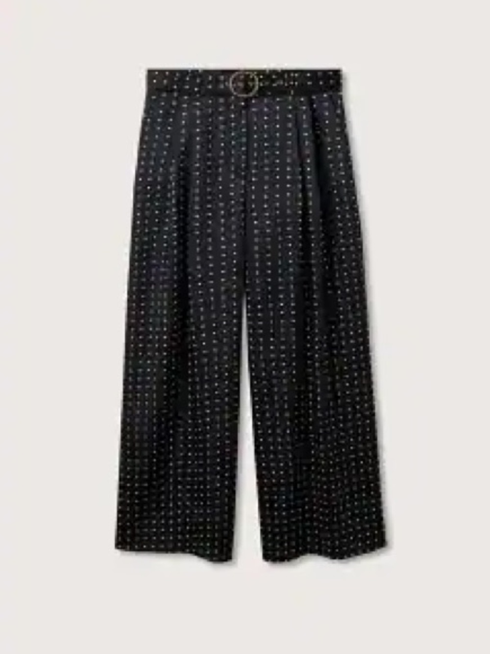 Mango Black and White Polka Dot Pants
